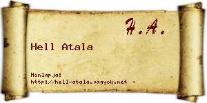 Hell Atala névjegykártya